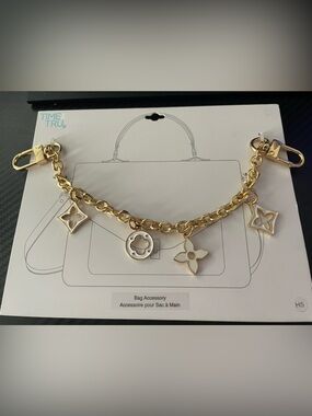 NWT Gold-tone Bag Chain and Charms in white and gold